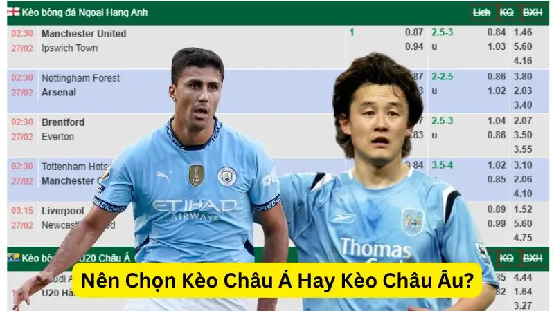 Thevang TV - Nên Chọn Kèo Châu Á Hay Kèo Châu Âu?